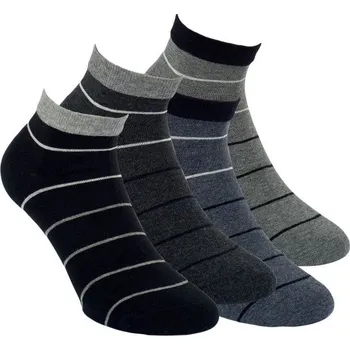 Pánské ponožky RS pánské bavlněné kotníkové melírované elastické ponožky mix 43-46