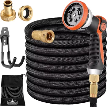 Zahradní hadice Gardenbruk Zahradní hadice Flexi s kompletním příslušenstvím a stojanem / černá 15 m