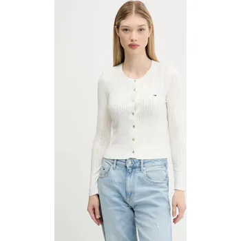 Dámský svetr Kardigan Tommy Jeans DW0DW20966 béžová 01X, vel. M