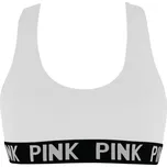 Pink bezešvá podprsenka záda motýlek M bílá