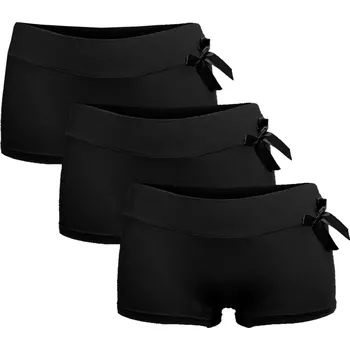 Boxerky Lubka dámské boxerky s nohavičkou 8012 - 3 bal. L černá
