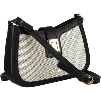 Kabelka Dámská kabelka přes rameno z pravé kůže Barva: černá || béžový