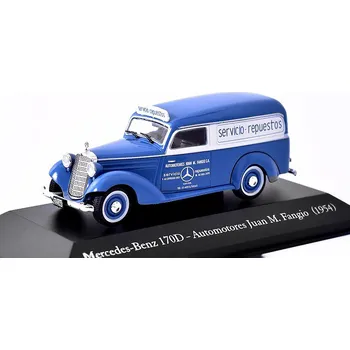 autíčko SALVAT Mercedes-Benz 170D Automotores Juan M. Fangio 1954 1:43 - časopis s modelem Mercedes 170 D Autoservis 1954 - kovový model auta
