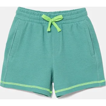 Dětská móda Dětské bavlněné šortky United Colors of Benetton tyrkysová barva, nastavitelný pas, 38OHG901V 38OHG901V.P.Seasonal 66X, vel. 90