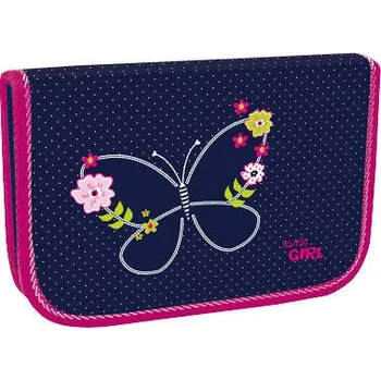 Penál Školní penál jednopatrový Stil Blue Butterfly