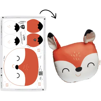 Panel na šití / Polštářek / Lišák červený