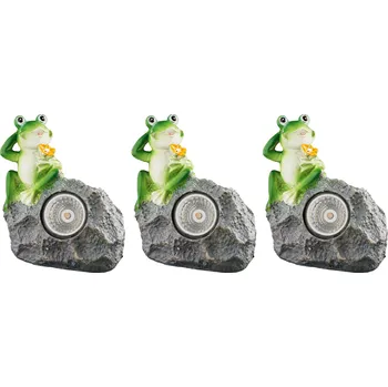 Venkovní osvětlení LIVARNO home Sada solárních LED svítidel, 3dílná/6dílná (3dílná sada/šedá s žábou)