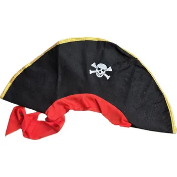 Karnevalový doplněk Pirátský klobouk se stuhou
