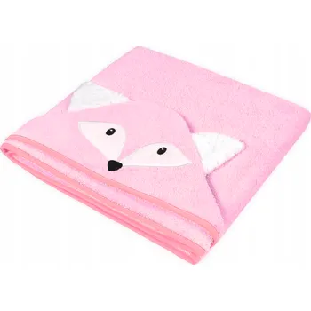 Dětská osuška s kapucí 120 x 100 cm LIška růžová