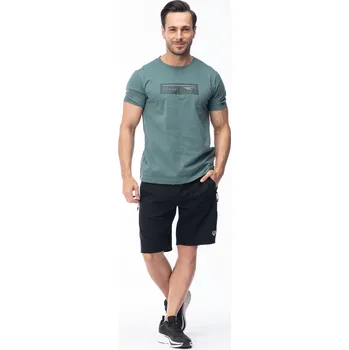 Pánské tričko Pánské Tričko s krátkým rukávem HI-TEC HAMILONI M000272741 – Zelená L