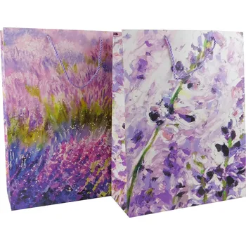 PROHOME - Taška dárková 31x40x12cm Levandule různé motivy