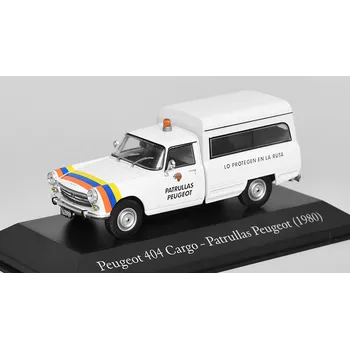 autíčko SALVAT Peugeot 404 Cargo Patrullas 1980 1:43 - časopis s modelem Peugeot 404 Cargo - Patrullas 1980 - kovový model auta
