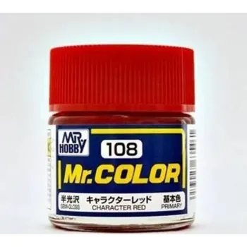 Modelářská barva Mr. Color 108 - Character Red (10 ml) - Gunze C108