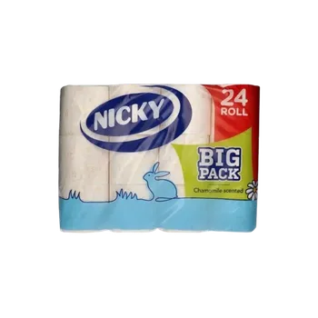 Toaletní papír Toaletní papír 3-vrstvý Nicky Big Pack heřmánek, s ražbou 24ks