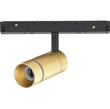 Mantra Magneto 48V Split, černozlatý spot LED 7W 3000K 38°, TRIAC, průměr 4,3cm