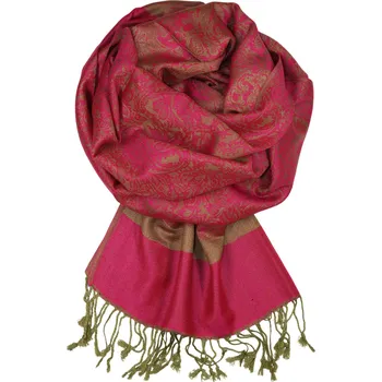 Šála Venezia kašmírový šál - pašmína_127 tmavě růžová
