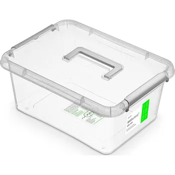 Dóza na potraviny antibakter.box 12,5 l 39x29x16,5cm,rukojeť, transp.plast Rychlá expedice, doprava zdarma od 999,-