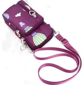 Kabelka Kabelka na telefon a doklady BALONEK F01 (Dámská prostorná kabelka/taštička na telefon a doklady 19 x 10 x 5cm, fialová)