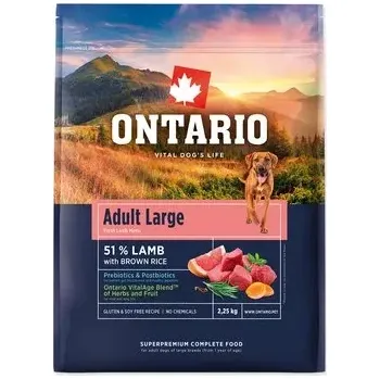Krmivo pro psa Ontario Adult Large Lamb & Brown Rice 2,25kg