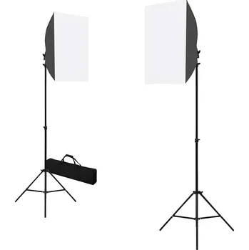 Fotopozadí vidaXL Profesionální studiová světla 2 ks 40 x 60 cm ocel černá