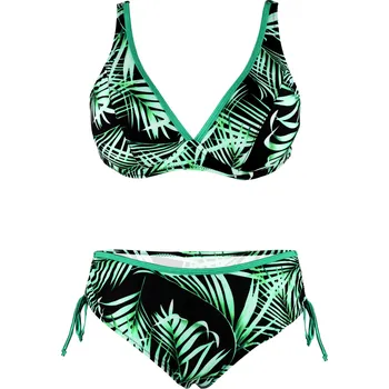 Dámské plavky Héra Green plavky s výztuží a kosticemi S1293 L zelená