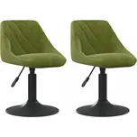 Otočná jídelní židle 2 ks samet / kov Dekorhome