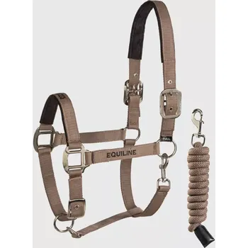 Ohlávka + vodítko Equiline Gest cob taupe