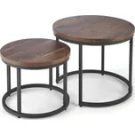 Konferenční stolek OREO - sada 2 ks ořech/černý