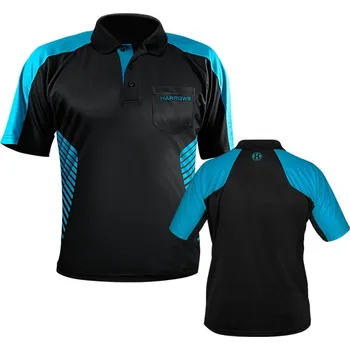 Pánská košile Harrows Košile Vivid - Black & Aqua Blue - 4XL