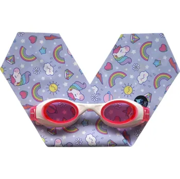 Plavecké brýle Dětské plavecké brýle se šátkem 3 - 10let Waterplops - Unicorns Violet