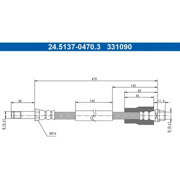Brzdová hadice Brzdová hadice ATE 24.5137-0470.3