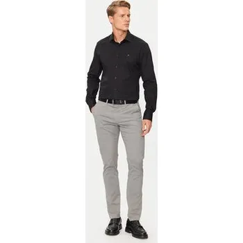 Pánská móda Tommy Hilfiger Košile MW0MW38347 Černá Slim Fit 39
