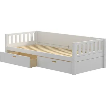 Postel Dřevěná postel Viggo s UP 200x90 Bílá Doprava ZDARMA.