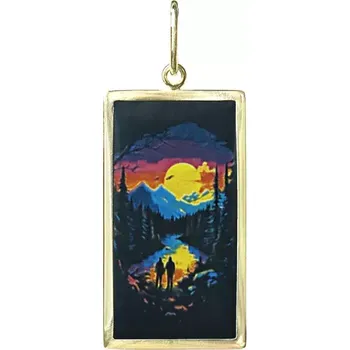 Přívěsek Aljančič Miniartion Cestování žluté zlato