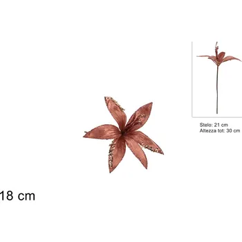 Vánoce PROHOME - Růže vánoční 30cm zapichovací starorůžová