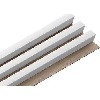 Obklad Obklady STEGU Dřevěný obklad - LAMELY LINEA 3 bílá