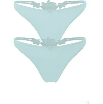 Kalhotky Claudie vyšší tanga - 2ks L světle modrá