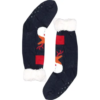 Pánské ponožky Sobík chlupaté termo vysoké ponožky dětské CW232 27-30 tmavě modrá