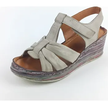 Dámské sandále Dámské sandály na klínku Karyoka 2676-528 šedé 40