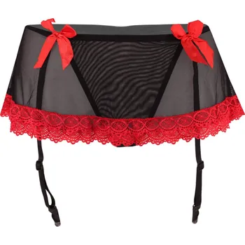 Kalhotky Ariana sexy tanga s podvazkovým pásem 611 L černá