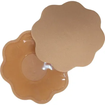Body Silikonové nálepky na bradavky - kytička béžová