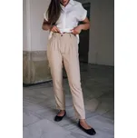 Tencelové kalhoty Aida béžové Velikost: XL