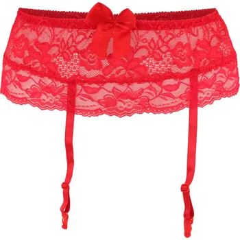 Kalhotky Zarina krajkové podvazky pás 9939 M červená
