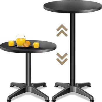 Casaria Nero výškově nastavitelný stůl černý