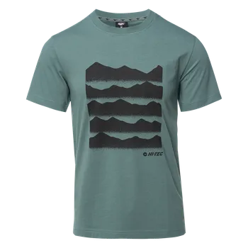 Pánské tričko Pánské Tričko s krátkým rukávem HI-TEC AMEZO M000272739 – Zelená M