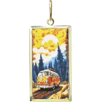Přívěsek Aljančič Karavan VW Miniartion žluté zlato