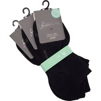 Dámské ponožky Zdravé ponožky dámské jednobarevné bavlněné sneaker ponožky s ionty stříbra mix1 35-38