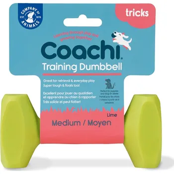 Hračka pro psa Coachi tréninková činka - Velikost M, limetkově zelená