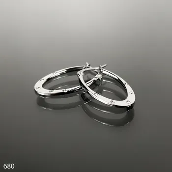 Náušnice Ocelové oválné náušnice č. 680