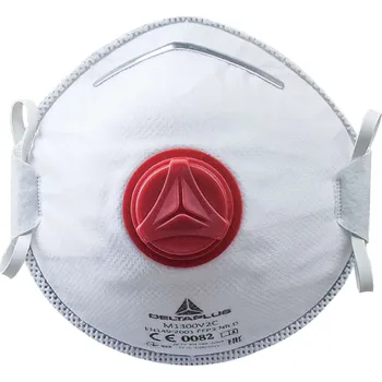 respirátor DELTA M1300V2 / FFP3 respirátor, s ventilem,10 ks v balení - bílá Nastavitelná